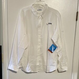 Columbia Women's White Long Sleeve Fishing Shirt